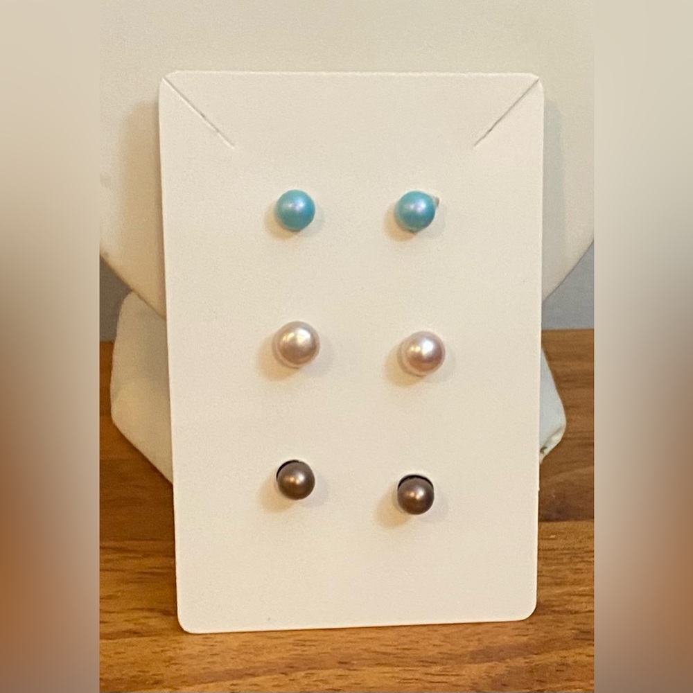 NEW Freshwater & Swarovski Crystal Pearl earrings #5